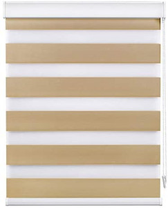 lot 43060 image: LazBlinds Dual Layer Zebra Roller Blinds and Shades,