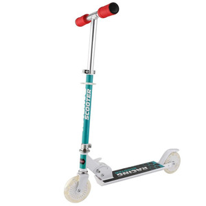 lot 43073 image: Folding Aluminum 2 Wheel Kids Kick Scooter Adjustable Height LED Light Up