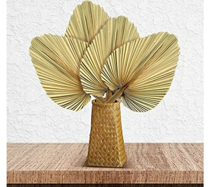 lot 43077 image: Dried Palm Leaves 4pcs Large Dried Palm Spears - Dried Palm Leaves Decor