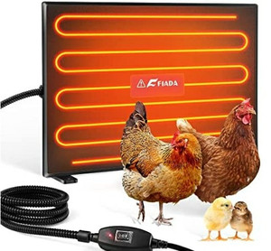 lot 43085 image: Fiada Chicken Coop Heaters, 100200W Adjustable Wattage UL Tested Radiant Heat Flat Panel Heater (Sold as is)