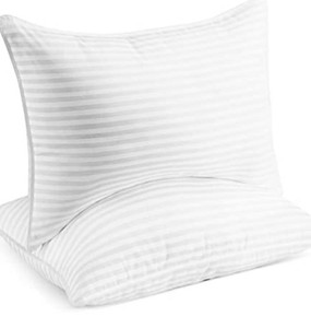 lot 43093 image: Beckham Hotel Collection Bed Pillows King Size, Set of 2 Super Plush Gel Fiber