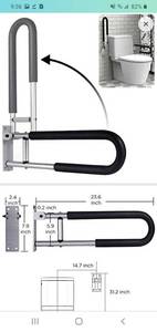 lot 45543 image: Botabay Handicap Grab Bars Rails 23.6 Inch Toilet Handrails Bathroom Safety Bar Hand Support Rail Handicapped Handrail Accessories for Seniors Elderly Disabled Mounted Bath Grips