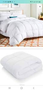 lot 45565 image: LINENSPA All Season Hypoallergenic Down Alternative Microfiber Comforter, King, White