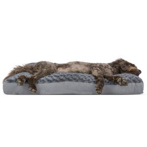 lot 45603 image: FurHaven Pet Dog Bed Deluxe Plush Pillow Pet Bed for Dogs & Cats, Gray, Large
