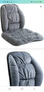 lot 45614 image: Orthopedic Firm Chair Lumbar Support Cushion Set Non-Slip Bottom Coccyx Pads Warm Adjustable Curvature Low Back Pain Relief Lumbar Relax Pillow--For Office, Dining Chair, Recliners, Sofa and Car   (Grey)