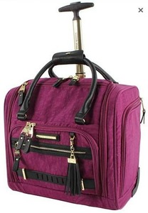 lot 45616 image: Steve Madden Luggage Wheeled Suitcase Under Seat Bag (Harlo Black)