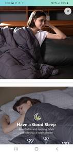 lot 45617 image: Syrinx Cooling Weighted Blanket Queen Size (15 Pounds 60x80 for Adult ), Breathable Fabric with Premium Glass Beads, Heavy Blanket Suit for Person About 140lbs, Dark Grey