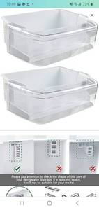 lot 45624 image: LG or Kenmore (Sears) Replacement Refrigerator Door Bin, Door Shelf Bin (Right)   Can replace AAP73252209 AAP73252202, AP5602939,AAP73252201,AAP73252211,2652311,AAP73252206, AH3637058,or EA3637058 (2 pack)