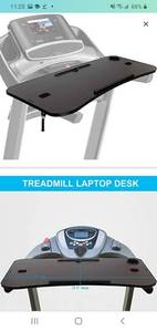 lot 45628 image: Treadmill Laptop Desk,NEXAN Universal Ergonomic Platform for Notebooks, Tablets, Laptops, Workstation for Treadmill Handlebars up to 35 inches with Cup Tablet Phone Holder