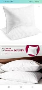 lot 45632 image: Beckham Hotel Collection Bed Pillows for Sleeping - Queen Size, Set of 2 - Cooling, Luxury Gel Pillow for Back, Stomach or Side Sleepers