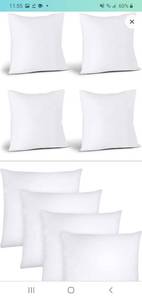 lot 45633 image: Utopia Bedding Throw Pillows Insert (Pack of 4, White) - 18 x 18 Inches Bed and Couch Pillows - Indoor Decorative Pillows