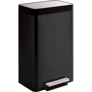 lot 441486 image: KOHLER 13 Gal. Stainless Steel Trash Can in Black Stainless