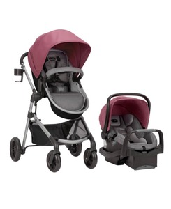 lot 21726 image: Evenflo Pivot Modular Travel System with Safemax Infant Car Seat Retail $320