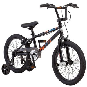 lot 21750 image: Mongoose Switch Freestyle BMX Bike, 18-inch wheels, single speed, Black