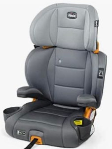 lot 21757 image: Chicco KidFit ClearTex Plus 2-in-1 Belt Positioning Booster Car Seat - Drift  Grey