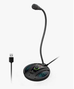 lot 21794 image: USB Recording Microphone- Computer PC Podcast Condenser Cardioid Mic w Mute Button & LED Indicator for Laptop, Mac, PS4- Vocal, Podcasting, Skype, YouTube, Gamesand Streaming