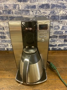 lot 21796 image: Mr. Coffee - 10-Cup Coffee Maker with Thermal Carafe - Stainless-Steel, Black