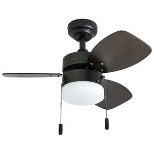 lot 21801 image: Honeywell Ocean Breeze 30 Bronze Small LED Ceiling Fan with Light