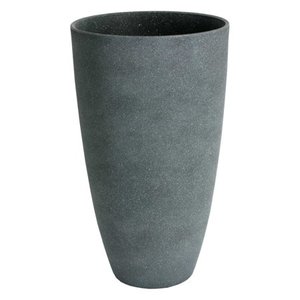 lot 21803 image: Algreen Acerra Planter, Curved Vase Planter, 11.5-In. Diameter by 20-In. H, Grey Stucco retail $64.99
