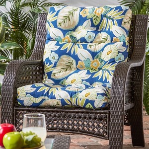 lot 21811 image: Greendale Home Fashions Marlow Outdoor High Back Chair Cushion Retail $71.53