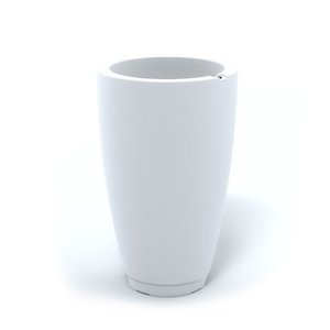 lot 21812 image: Mayne Caprio 26in x 16in Tall Planter - White Retail $96
