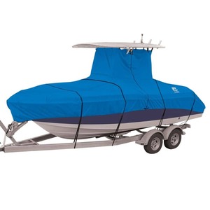 lot 21813 image: Classic Accessories Stellex Center Console Style Boat wT-Top Roof, 22ft-24ft L, 116in Beam W, Model F Retail $213