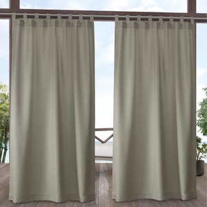 lot 23096 image: Exclusive Home IndoorOutdoor Solid Cabana Tab Top Curtain Panel Pair, 54in x 96in