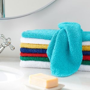 lot 23103 image: Mainstays Cotton Washcloth Bundle Collection, 24 Pack, New Primary