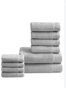 lot 23118 image: Hotel Style Luxury Bath Towel, Hand Towel & Wash Cloth, 10 Pk