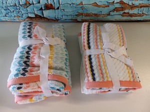 lot 23138 image: Carolina Collection Eco Friendly Hand Towels- 2 Sets