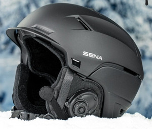 lot 23144 image: Latitude S1, Sena Smart Snow Helmet, Matt Black, Size M- Retail $119