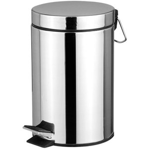 lot 23152 image: Home Basics 20 L Stainless Steel Waste Basket