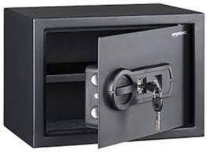 lot 34777 image: Amazonbasics 25fic Heavy Duty Carbon Steel Biometric Fingerprint Home Safe