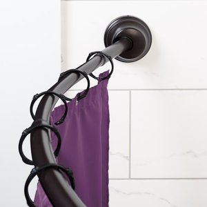 lot 5350 image: Zenna Home NeverRust Dual Mount Curved Stall Shower Rod