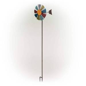 lot 5356 image: Alpine Corporation Metal Windmill Garden Stake
