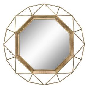 lot 5398 image: Stonebriar Decorative Geometric Metal Frame Hanging Wall Mirror