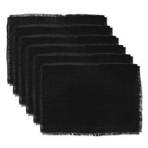 lot 5429 image: DII Black Jute Placemats (6 COUNT)