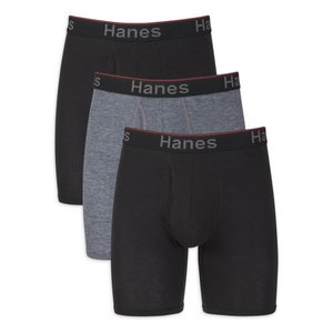 lot 5450 image: Hanes Mens Comfort Flex Fit Pouch Long Leg Boxer Briefs (3 COUNT) (Size L)