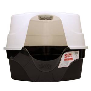 lot 5453 image: Natures Miracle Hooded Corner Litter Box