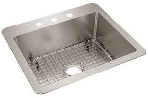 lot 5441 image: ELKAY Avenue Dual-Mount 18-Gauge 3-Hole Single Bowl Kitchen Sink