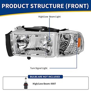 lot 6353 image: AUTOSAVER88 Headlight Assembly for Ram