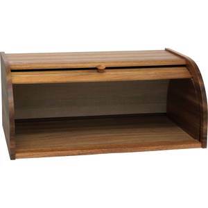 lot 6411 image: Lipper Acacia Rolltop Bread Box