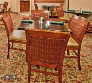 lot 6503 image: Flexsteel Upholstered Wood Dining Chairs (2 COUNT)