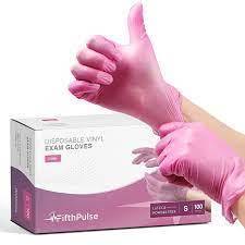 lot 3211 image: FifthPulse Disposable Vinyl Exam Gloves (Size S) (100 COUNT)