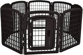lot 5297 image: Basics 8-Panel Plastic Pet Pen Fence Enclosure Gate