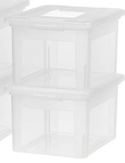 lot 9886 image: IRIS Dual Purpose Letter &amp Legal Size File Boxes (2 COUNT)