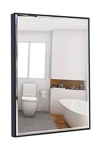 lot 1020 image: calenzana 22x30 mirror wall hanging black