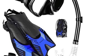 lot 1021 image: Ninetials 4 in 1 Snorkel Set small (been used)