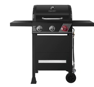 lot 1032 image: Dyna-Glo 3-Burner Propane Gas Grill in Matte Black with TriVantage Multi-Functional Cooking System