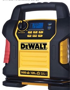 lot 1033 image: DeWalt jump starter and digital air compressor